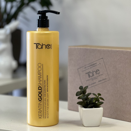  Шампунь для поврежденных волос Keratin Gold 1000 мл