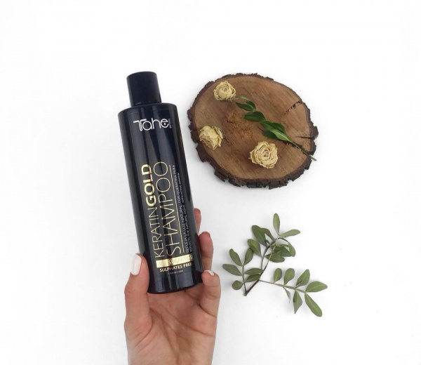  Бессульфатный шампунь Keratin Gold 300 мл